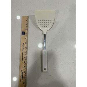 Vtg Ekco Spatula 12"‎ Plastic Flipper Holes White